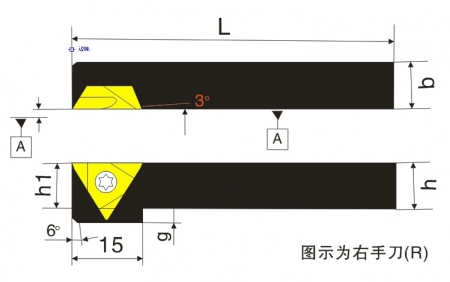 TFTR10/12/16/20前車削TF3300/5/15/20R鋼件不銹鋼刀桿刀片