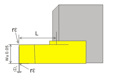小零件切斷刀片CTPA07/10/15/20/25/30FRN請(qǐng)注意刀尖斷料方向